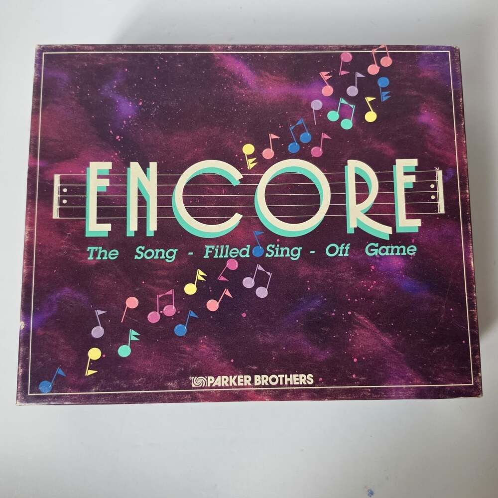 Encore Board Game Vintage Parker Brothers Song Filled Sing Off Game 1989 READ